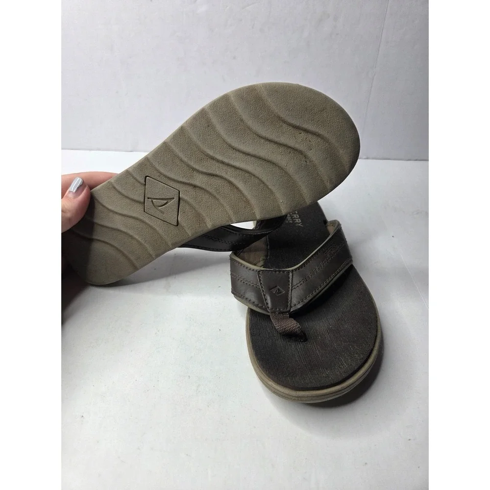 Sperry Top-Sider Tailslide Boys Brown Flip Flop‎ Sandals Size 4M YB59758